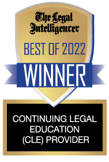 The Legal Intelligencer Best of 2022: WINNER - Best CLE Provider