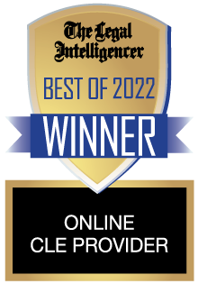 The Legal Intelligencer Best of 2022: WINNER - Best Online CLE Provider